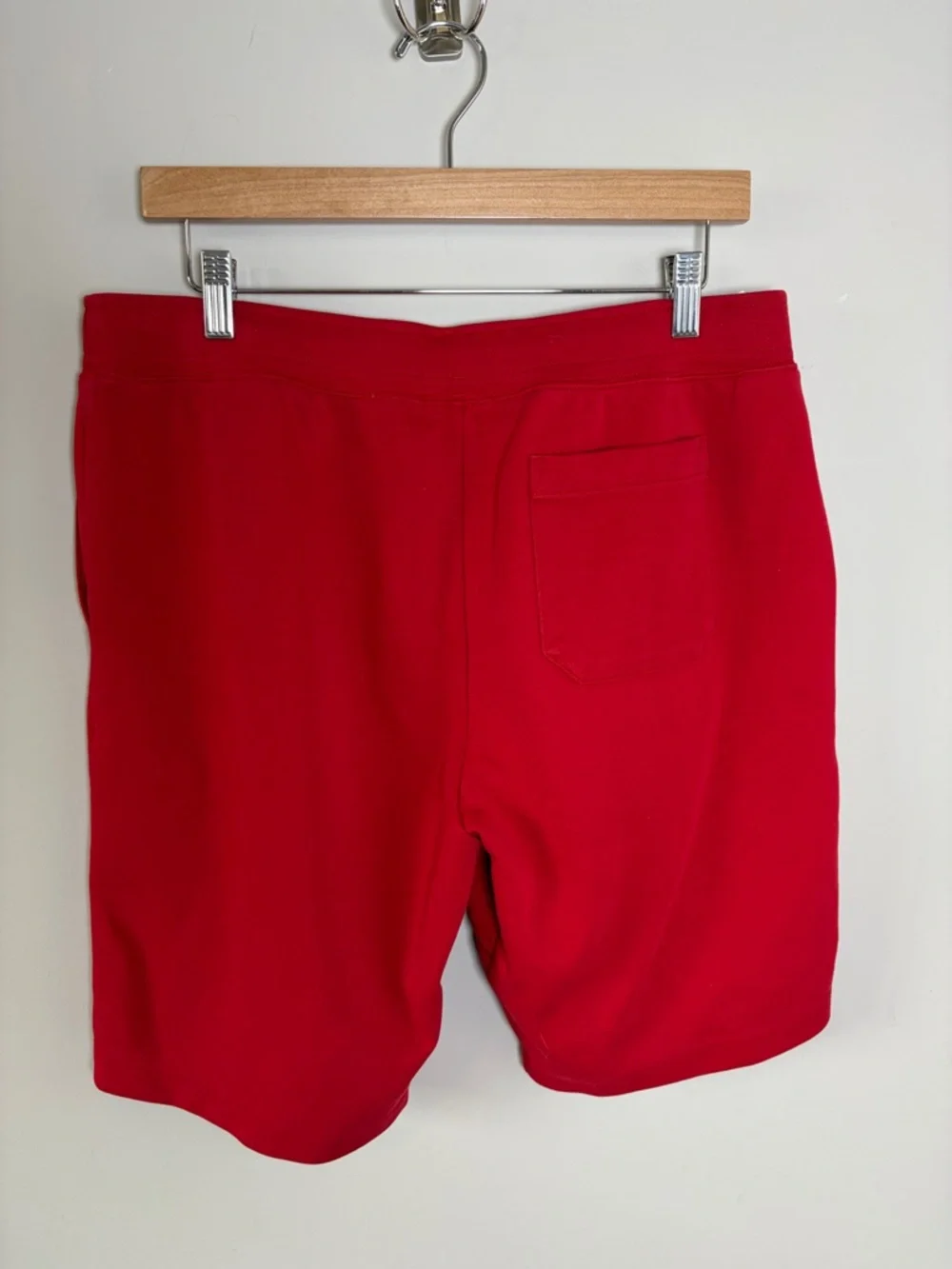 Polo Ralph Lauren Double Knit Shorts Red mens sweat short logo Sz L